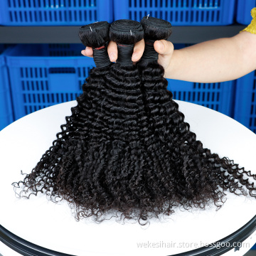 10A Brazilian Virgin Hair Kinky Curly Bundles 100% Unprocessed Human Hair Weaves